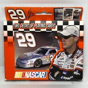 Kevin Harvick Nascar Playing Cards 2 Decks Embossed Collector Tin NEW Bicycle